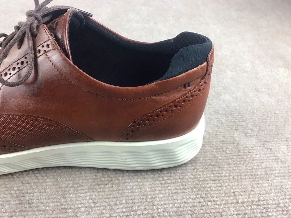 ECCO S-lite Hybrid Men Brown Leather Derby Brogue Wingtip Dress Shoes Sz 13-13.5 - Image 4 of 4