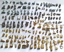 SINGLE METAL SILVER AND GOLD MONOPOLY  TOKENS  PIECES  MOVERS  SPARES