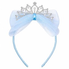 Blue Tiaras for Women, Rhinestone Blue Fairy Headband