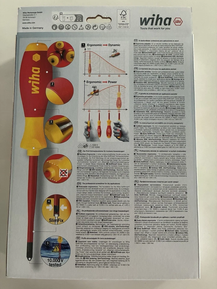 Wiha Soft Finish Electric Slimfix 9pc Screw Driver Set - image 2 of 3