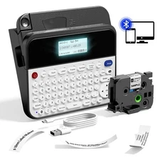 Label Maker Machine with Tapes 3/4 inch, Wide Label Maker Waterproof-Labels, ...