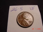 1926S Lincoln Cent VF