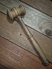 Vintage Wooden Gavel Judge Fraternal Presiden...