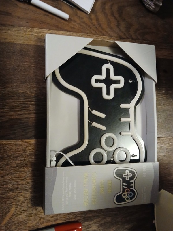 Hobby Lobby Neon Game Controller Wall Decor