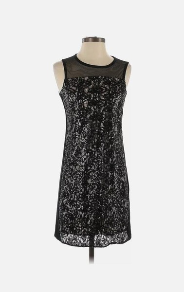 Women Intimissimi Dress Black Polyester 38 / M / #9B9W