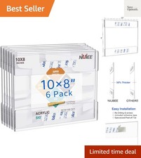 8x10 inch Wall Mount Acrylic Sign Holder with Double Sided Tape Adhesive for ...