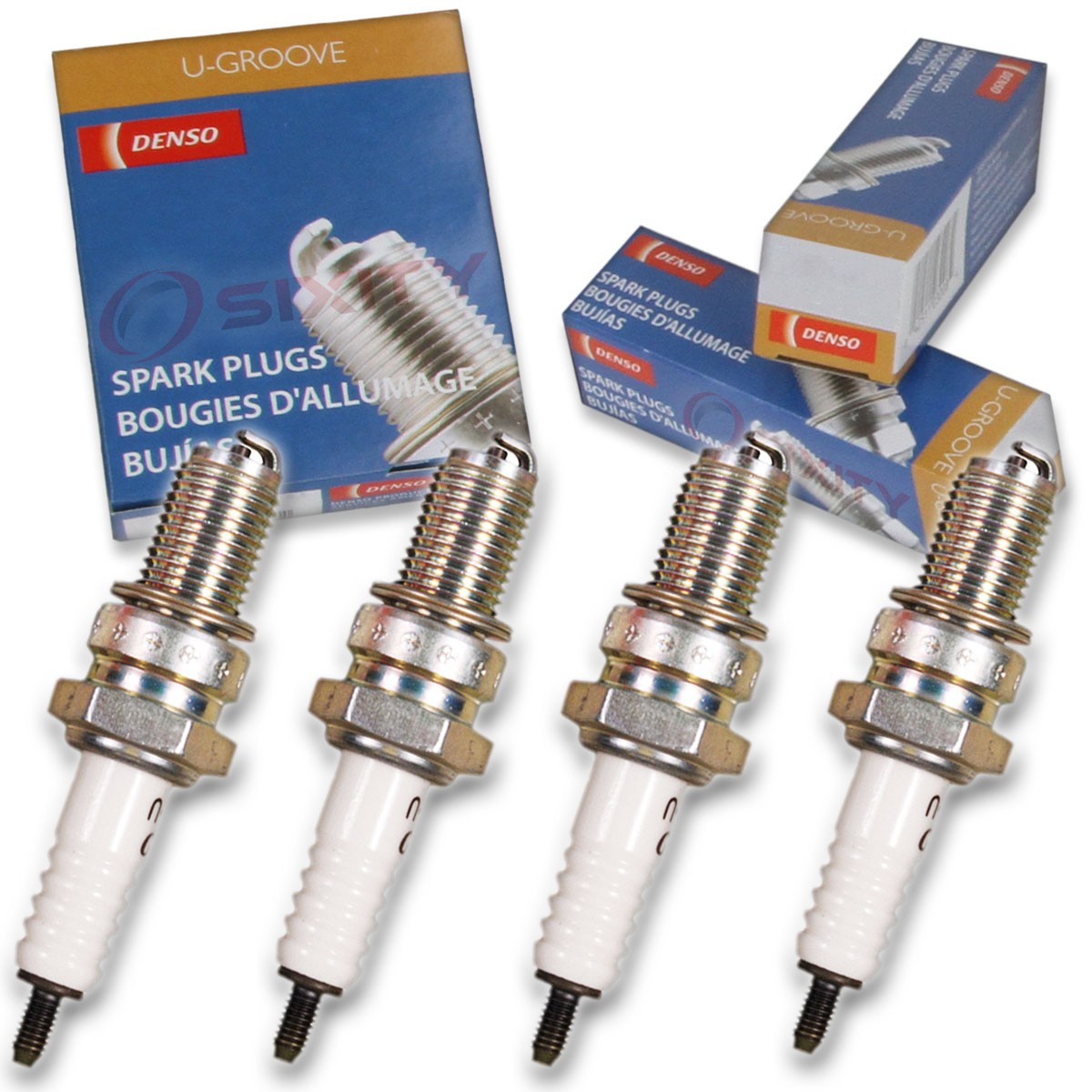4 pc Denso Standard U-Groove Spark Plug for Suzuki GS650E 1981-1982 Tune Up by