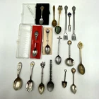 14 Collectible Spoons & 3 Fork Lot. Lot 421