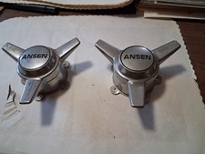 Ansen 3 Wing Knock Off Style Spinner Center Caps With Base Pair Plastic Only 2