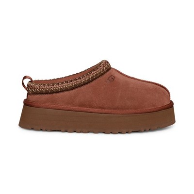 UGG TAZZ RED JASPER SUEDE LINED SHEARLING PLATFORM WOMEN'S SLIPPERS SIZE US 12
