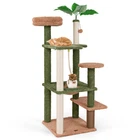 60'' Cat Tree for Indoor Cats Cute Cat Tower w/ Sisal Scratching Posts & Rope