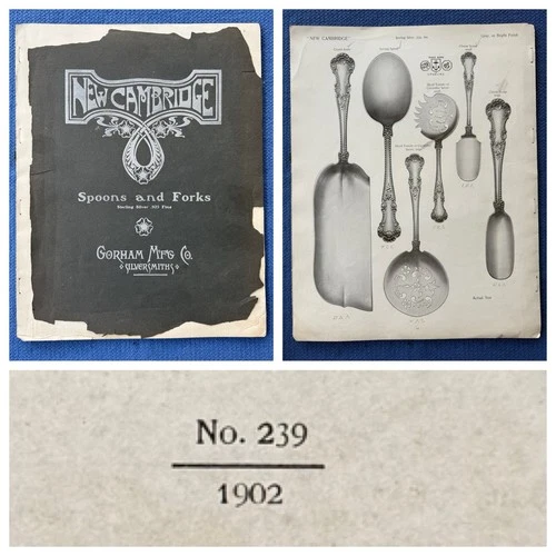Original 1902 Gorham Sterling Silver Cambridge Catalog Flatware 63 Pages