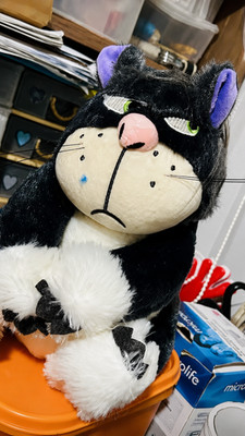 25-CM Black Cat Plush Toy Soft Stuffed Animal Pillow Cute Kawaii Kids Gift Doll