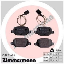 Satz Bremsbeläge Bremsklötze hinten für Abarth 500C-595C-695C 500E 332 | 2445