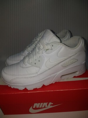 Nike Air Max 90 Damen Schuhe Grösse 38 Triple White 833412 100 2x Angehabt