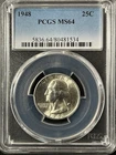 1948  25C Washington Quarter Dollar PCGS MS64   80481534