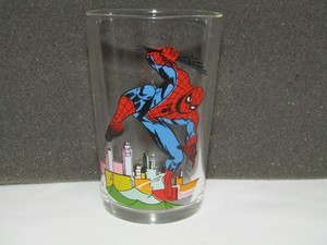 Rare French 1978 Spider-Man Mustard Juice Glass