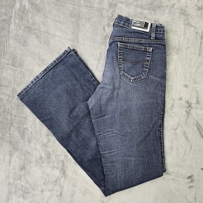 Vintage Y2K Urban Active E905 Schlagjeans Damen W29 L33 Blau Made In Italy