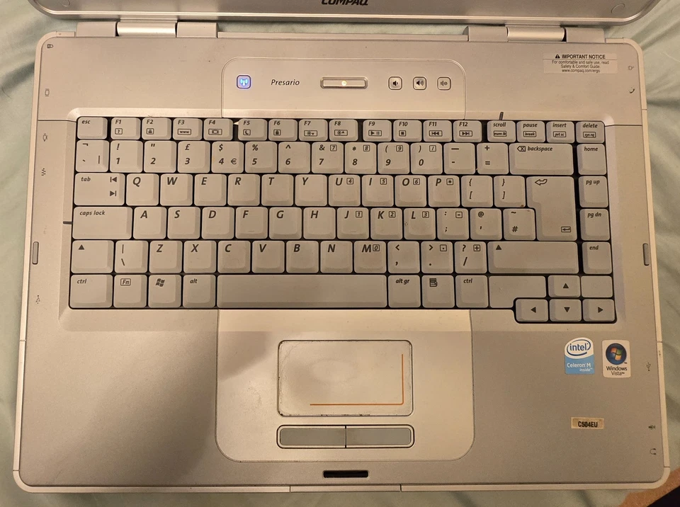 Compaq Presario C500 Intel Celeron 1.73GHz Windows Vista Home Prem fully working - Image 3 of 4