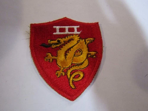 VINTAGE MILITARY PATCH WW2 ERA US MARINE CORPS 3RD CORPS AMPHIBIOUS BATTALION