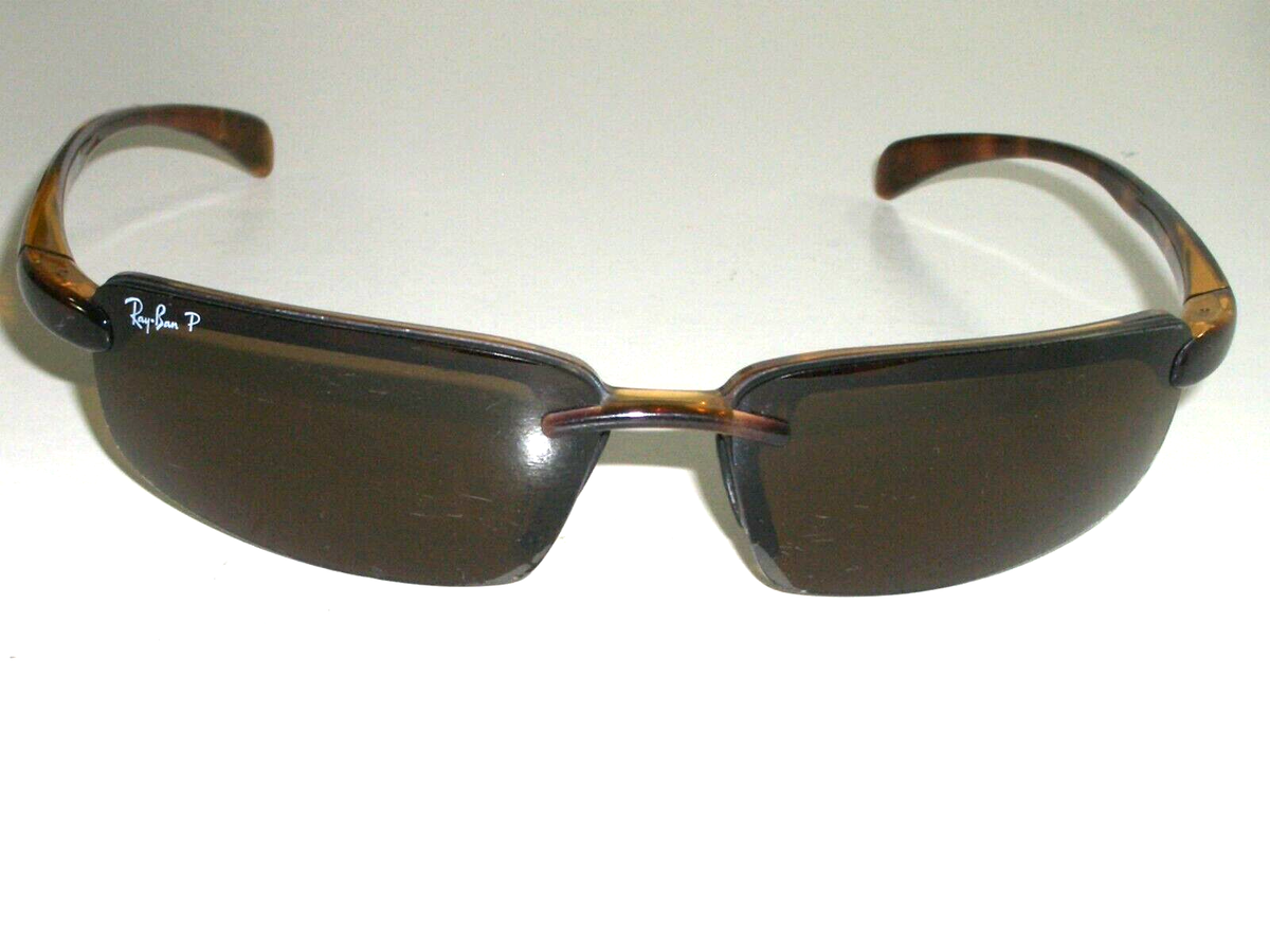 RAY BAN RB4051 642/83 TORTOISE SHADE BROWN SLEEK POLARIZED RIMLESS