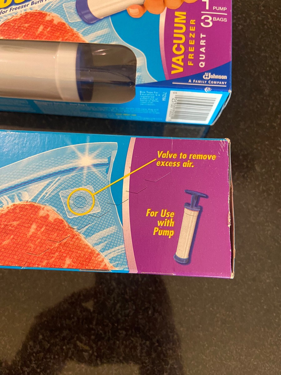 Ziploc Vacuum Starter Kit Hand Pump With Bags PLUS BOX OF 12