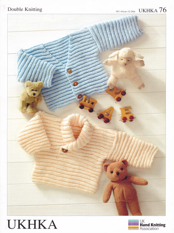 Baby DK Double Knitting Pattern Childrens Stripe Button Cardigan Jumper UKHKA 76