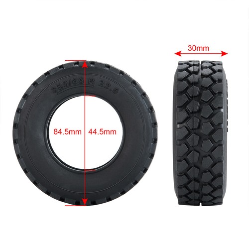Front Metal Wheel Rims Rubber Tires For 1/14 Tamiya Trailer Tractor RC Truck Car - Picture 59 of 76