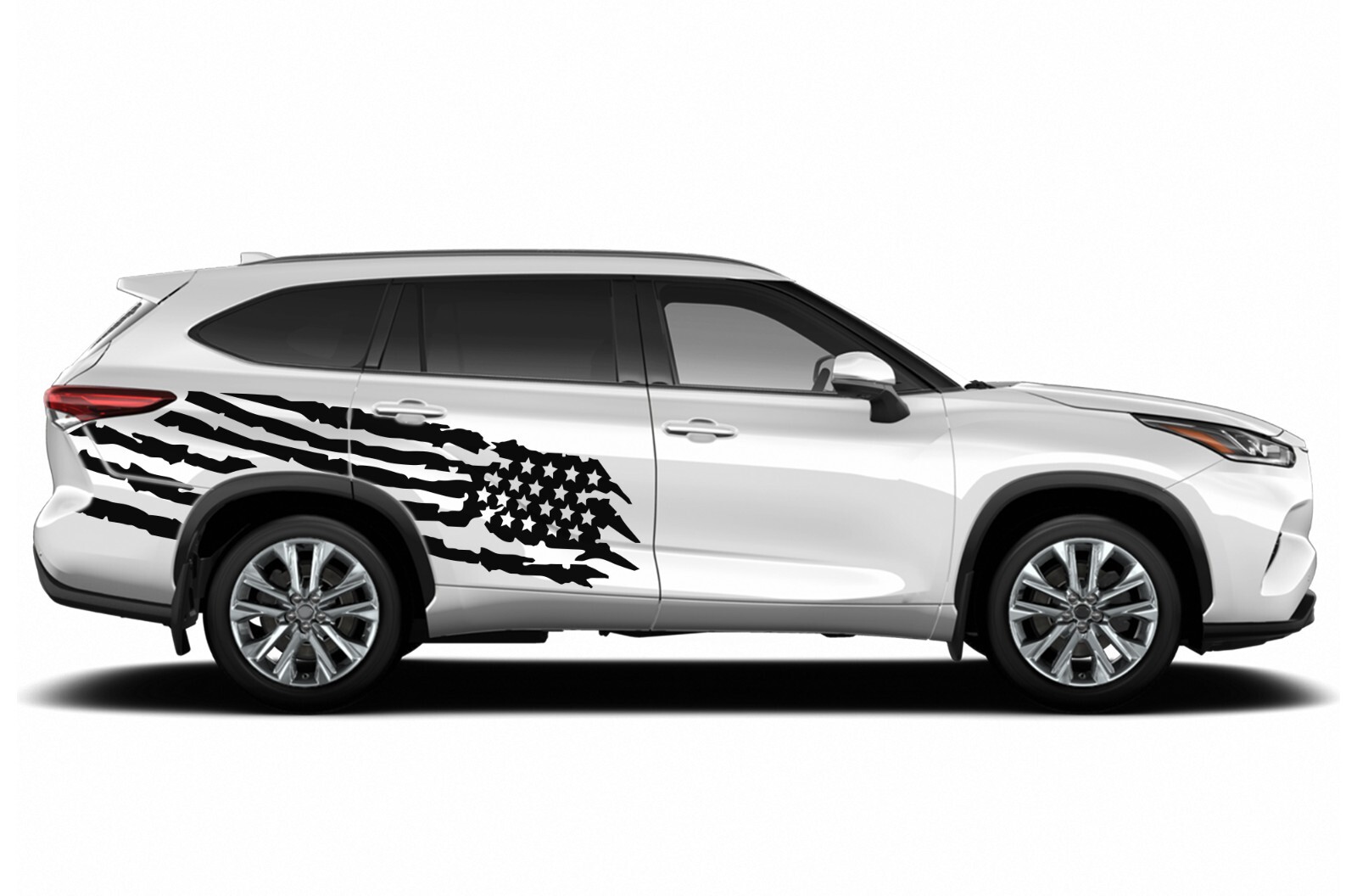US Flag Side Decal for Toyota Highlander Sticker Graphic Design kit ...