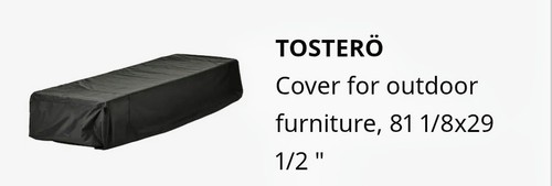 IKEA TOSTERO OUTDOOR LOUNGE CHAIR COVER, BLACK NEW 81 1/8x29 1/2 " - Picture 2 of 6