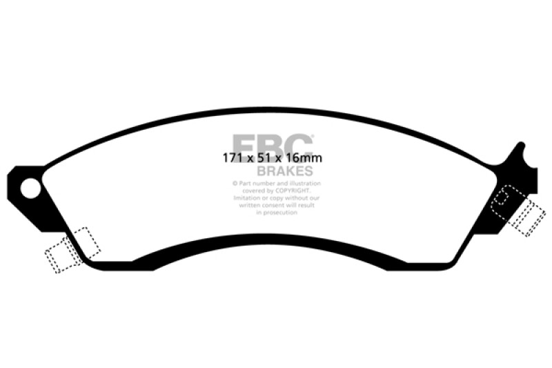 Ebc For 93-00 Aston Martin Virage 5.3 (PBR Caliper) Yellowstuff Front Brake Pads