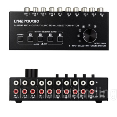 B049 6-Input 4-Output Audio Switcher Audio Source Selector os67