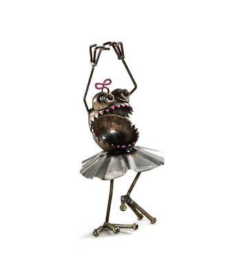 Sugarpost Scrap Metal Art Gnome Be Gone Mini Ballerina Sculpture Item #1074