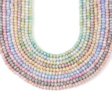 10 Strands Rondelle Faceted Electroplated Glass Beads Strands Crafts 4x3 4mm 16"