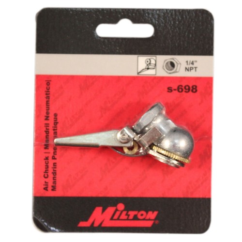 Milton® S-698W 1/4" FNPT Single Head Air Chuck w/ Grip (Single Retail Pack) - Picture 2 of 2