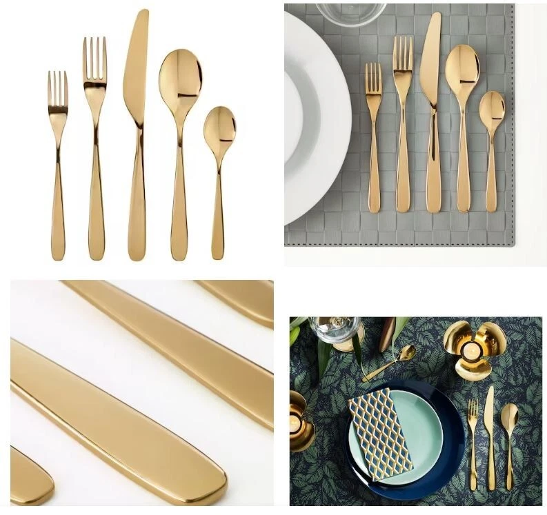 TILLAGD Set cubiertos, 24 piezas, color bronce - IKEA Colombia