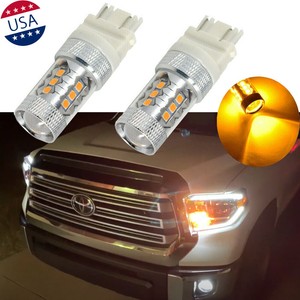 3157 16-SMD LED Amber Front Turn Signal Lights Bulbs For 2005-2015