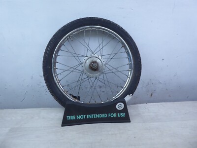 1979 Rizzato Califfo Deluxe 50cc Moped S549) chrome front wheel w/ axle 16in