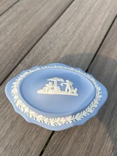 Blue Wedgewood Jasperware Trinket Box 4.5"