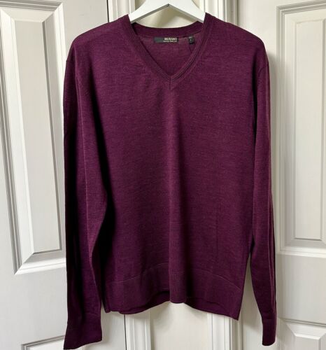 Murano Men's Merino Wool Long Sleeve Sweater, Size-L - 第 1/3 張圖片