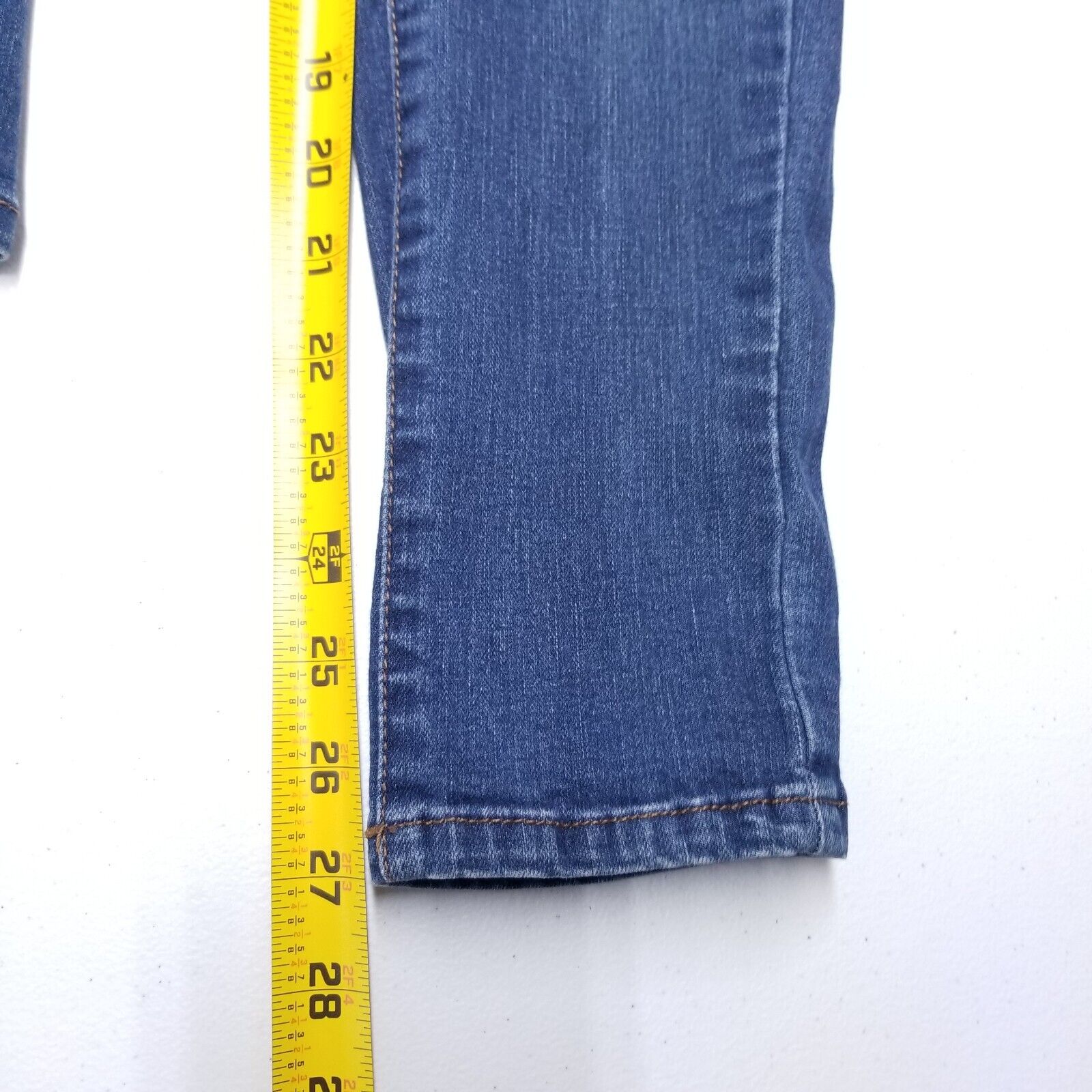 Wax Jeans Straight Stretch Distressed Denim Overa… - image 12