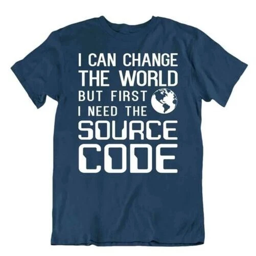 Source Code T-Shirt Programmierer T-Shirt Computer Comic Witz T-Shirt - Bild 1 von 1