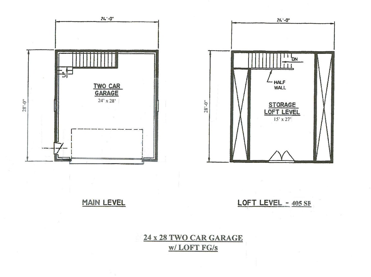 Double Garage Workshop Plans With Loft