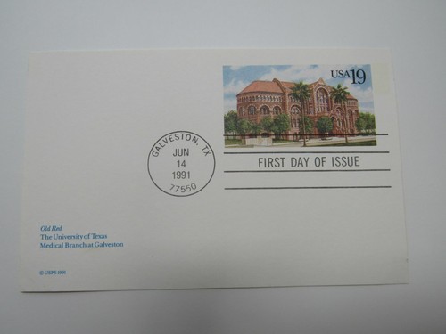 USPS Scott UX155 19c University Of Texas First Day of Issue Postal Card Old Red - Picture 4 of 8