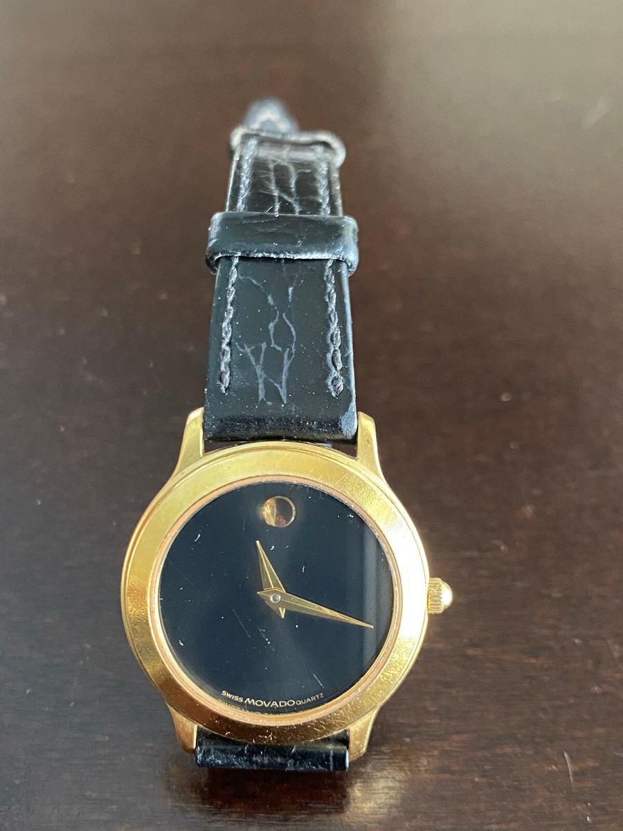 VINTAGE LADIES MOVADO TWO TONE WRIST WATCH,87-E4-0814  display picture 1