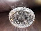 Vintage WATERFORD Crystal Round Ashtray Starburst & Diamond Pattern 6” Pattern