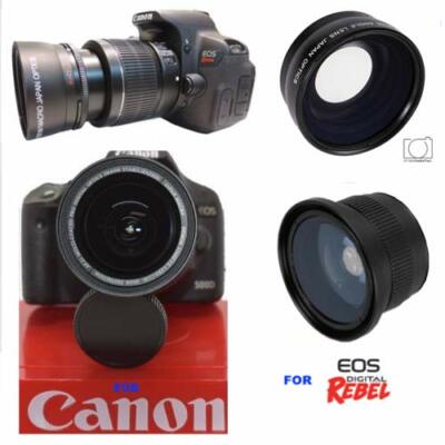 2X ZOOM LENS FISHEYE LENS MACRO LENS FOR CANON EOS REBEL T5 T6 T7  T3