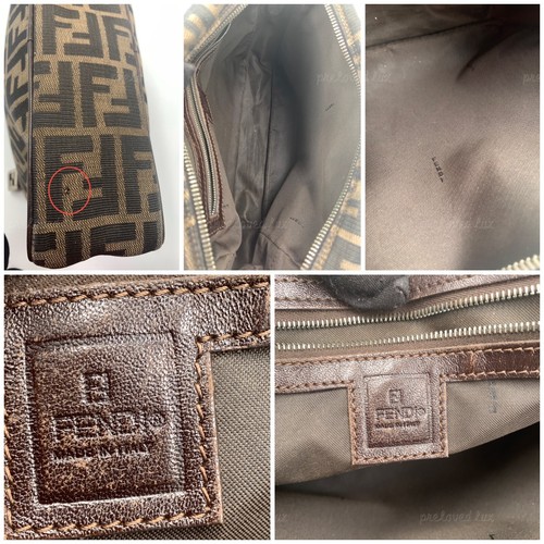 Authentic FENDI Zucca FF Logo Monogram Brown Bag - Bild 20 von 23