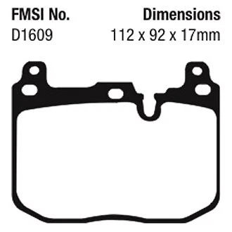 Pastillas de freno delanteras EBC DP32130C Redstuff cerámica bajo polvo para BMW 430i 2017-2020 Foto 3 de 4
