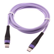 Type-C to USB-C Purple 6ft PD Cable Long Charger Cord Power for Smart Phones